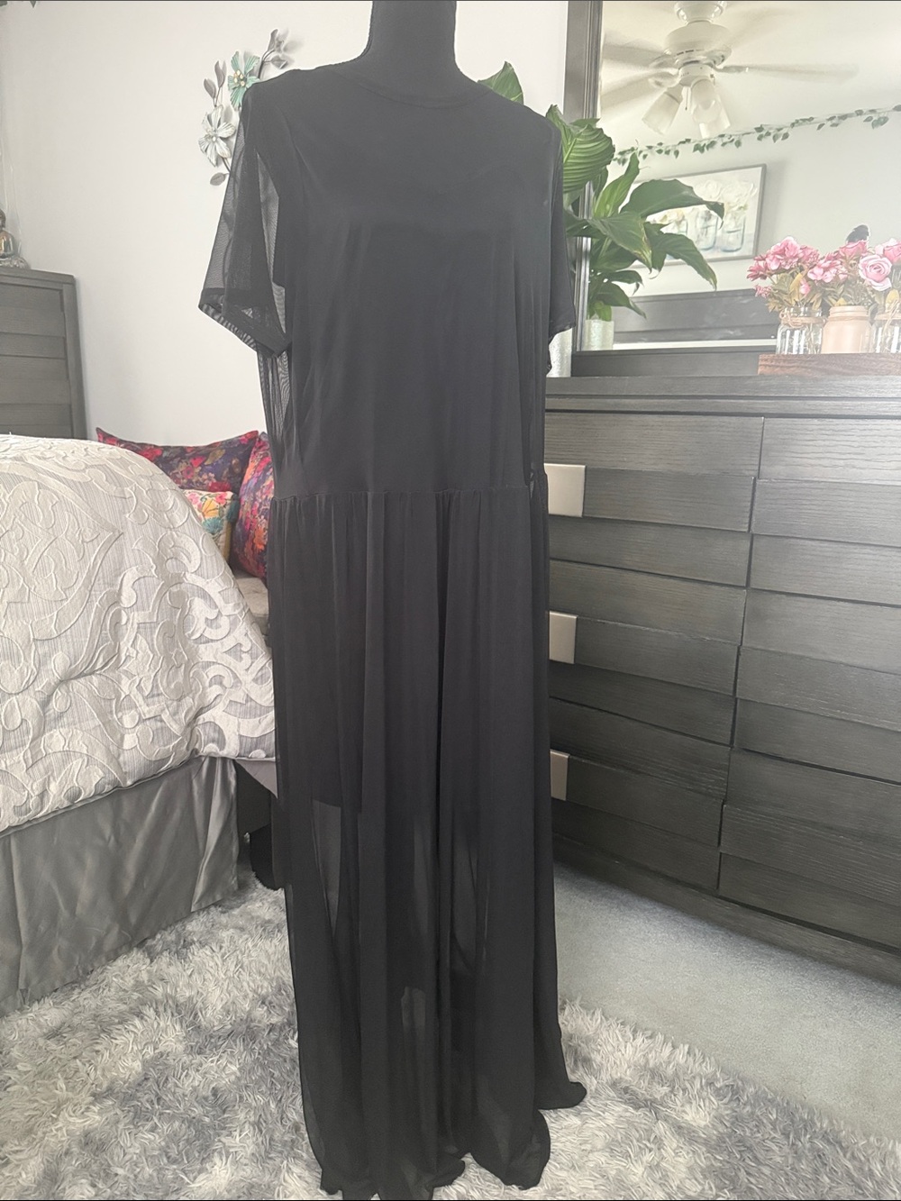 torrid Black Sheer Maxi Dress